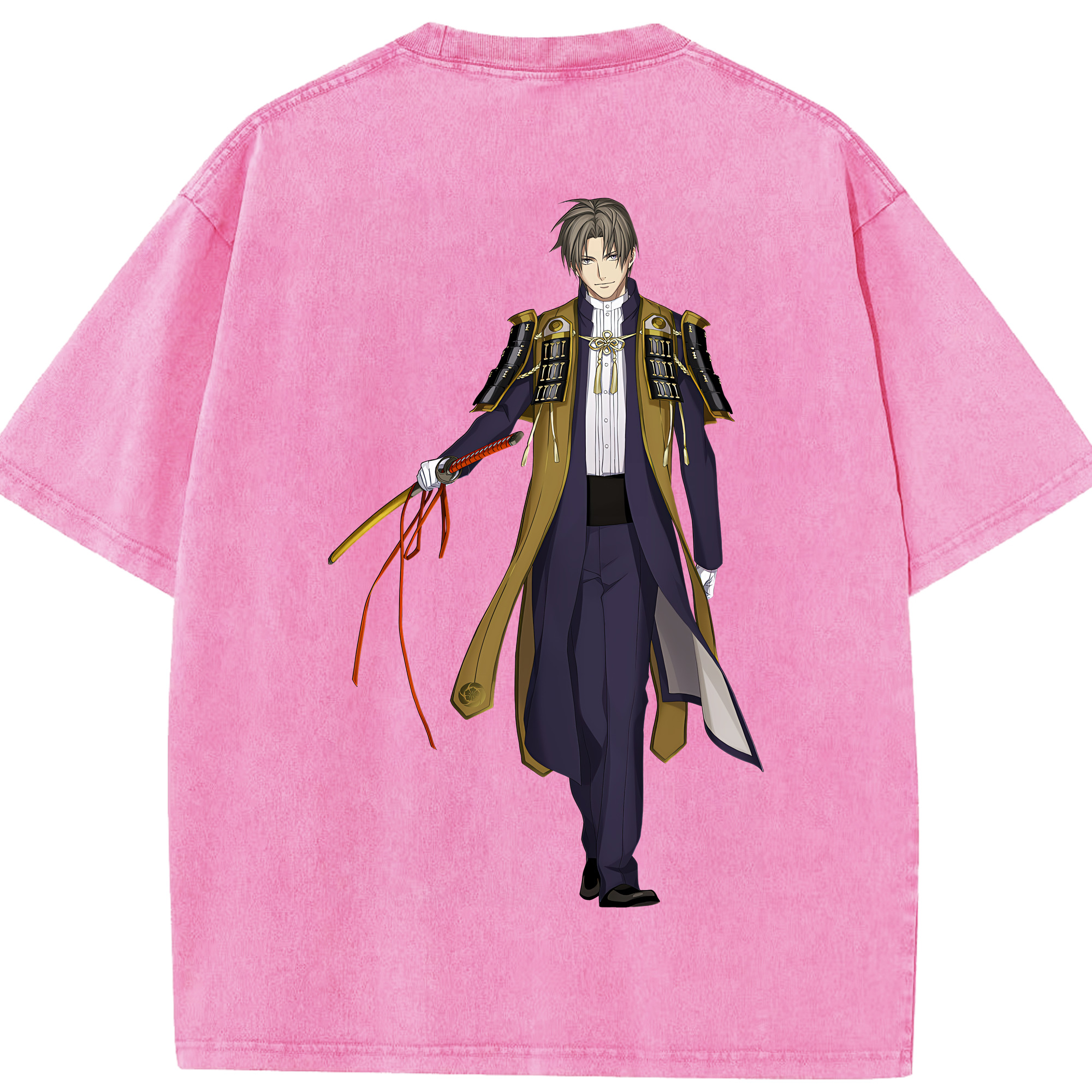 （画像用） 刀剣乱舞 Touken Ranbu 綿100% ヴィンテージ風 半袖Tシャツ（背面プリント）